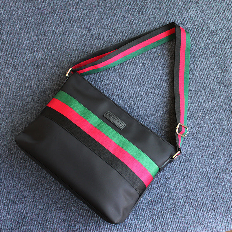 Men's Large Nylon Capacity Male Female Stripes Men's Messenger Bags