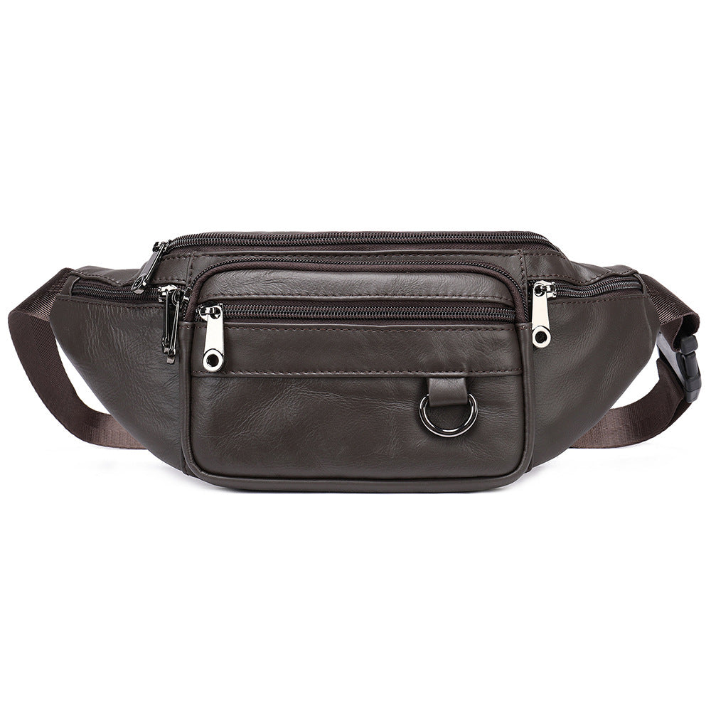Men's Genuine Leather Mobile Business First Layer Men's Waist Packs