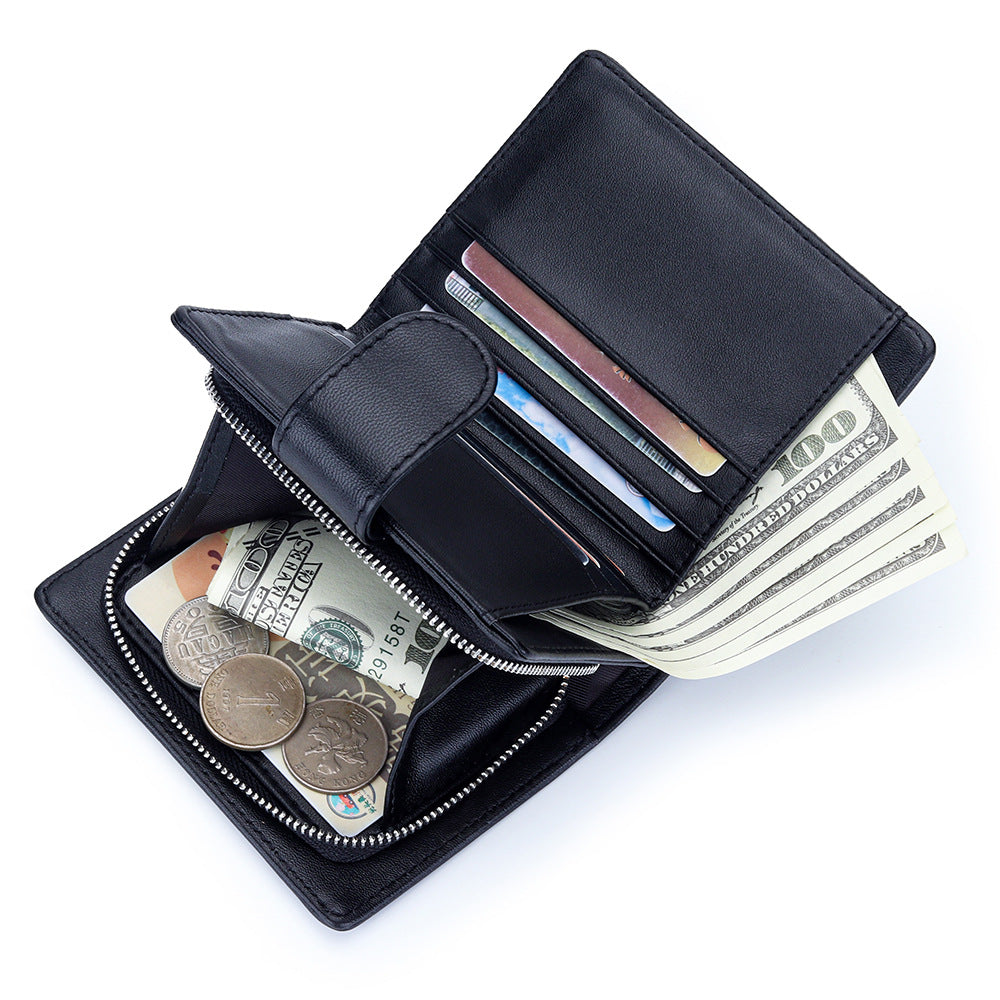 Leather Weave Unisex Multiple Slots One Ladies Wallets