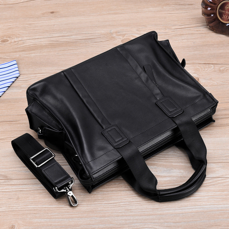 Men's Portable High Sense Horizontal Trip Soft Men's Handbags