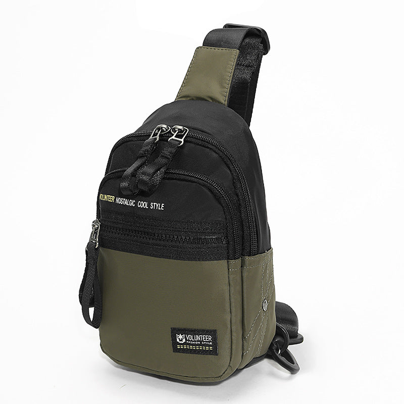 Men's Trendy Slouchy Oxford Cloth Canvas Men's Chest Bags
