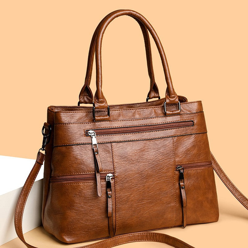 Women's Large Capacity Advanced Texture Soft Leather Women's Handbag