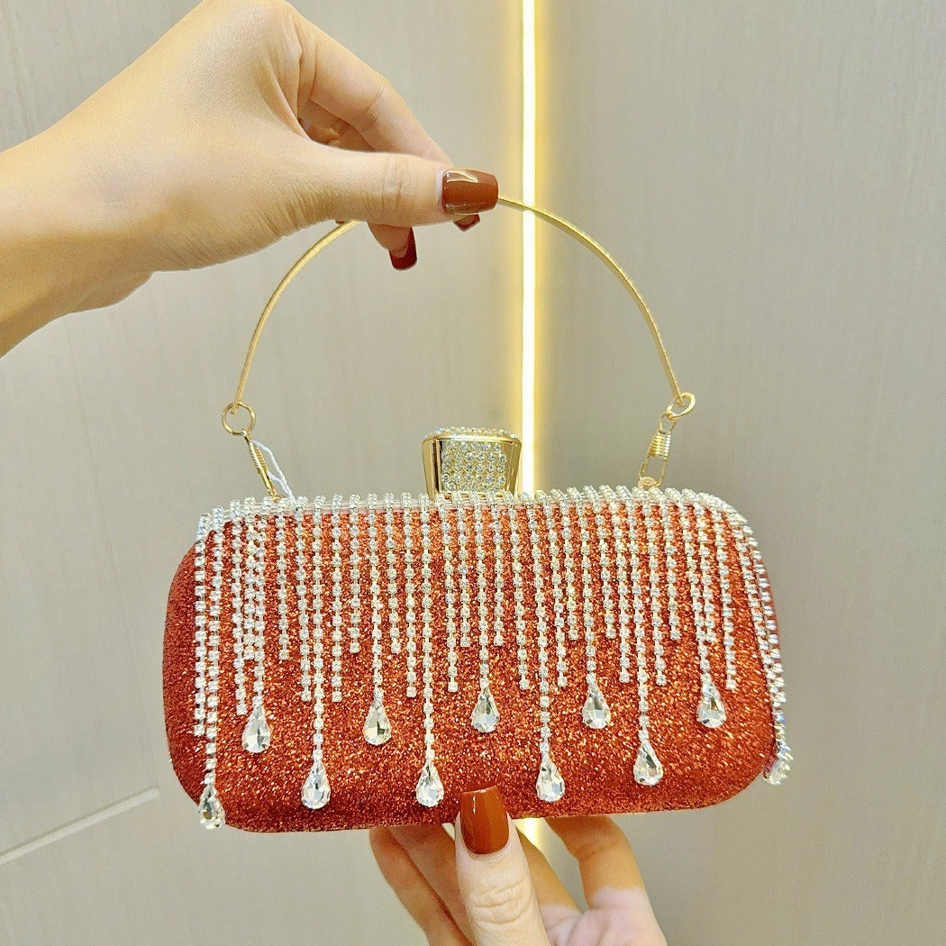 Tassel Dress Banquet Clutch Diamond Portable Evening Bags