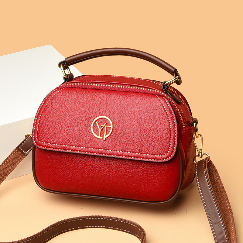 Women's Simple Wide Strap Korean Style Elegant Shoulder Bags