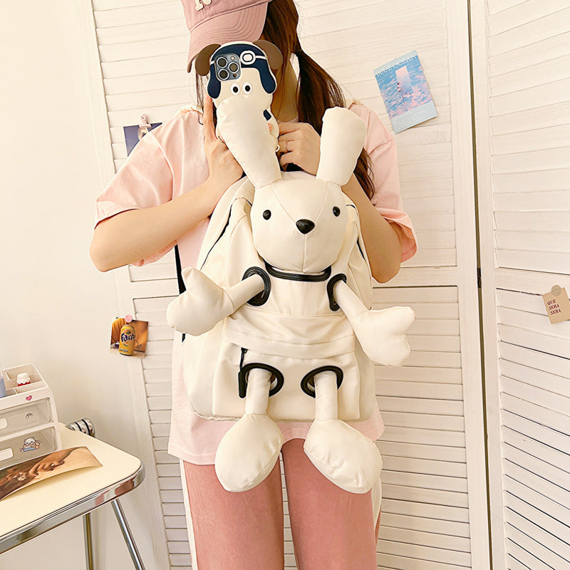 Cute Bunny Nylon Cool Trendy One Backpacks