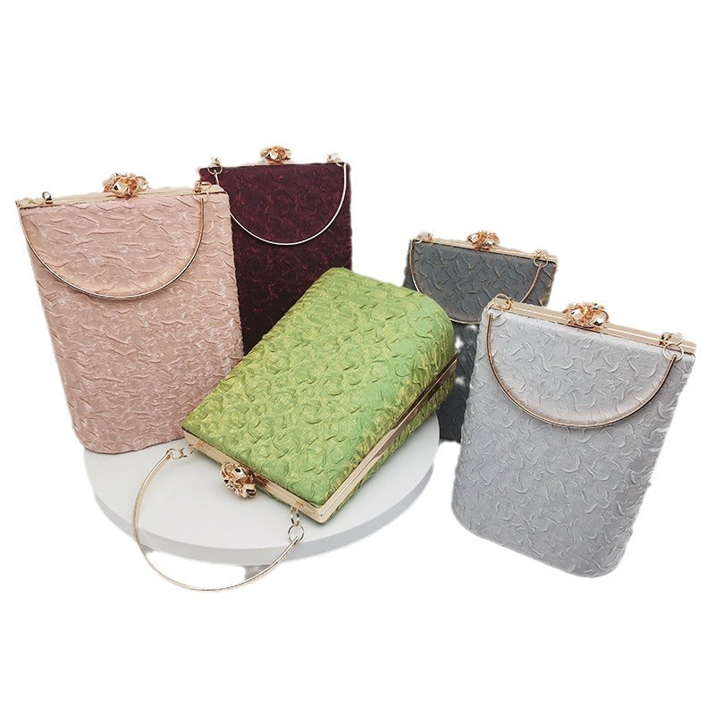 Women's Fashion Dinner Large Capacity Dress Garment Pleated Evening Bags