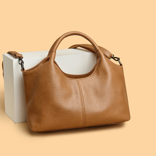 Women's Solid Color Sheepskin Vegetable Basket Niche Handbags