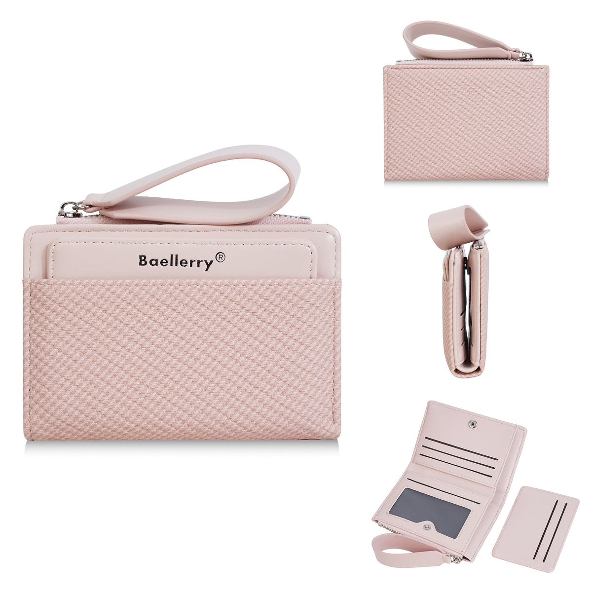 Women's Short High-grade Wrist Strap Fashion Zipper Ladies Wallet