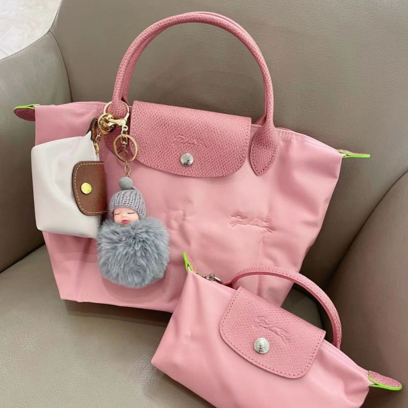 Women's French Embroidery Dumpling Folding Large Capacity Dragon Handbags