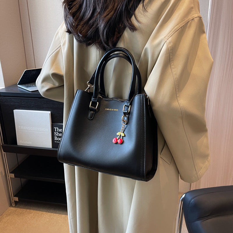 Lady Hand-held Commute Minimalist Temperament Red Bags