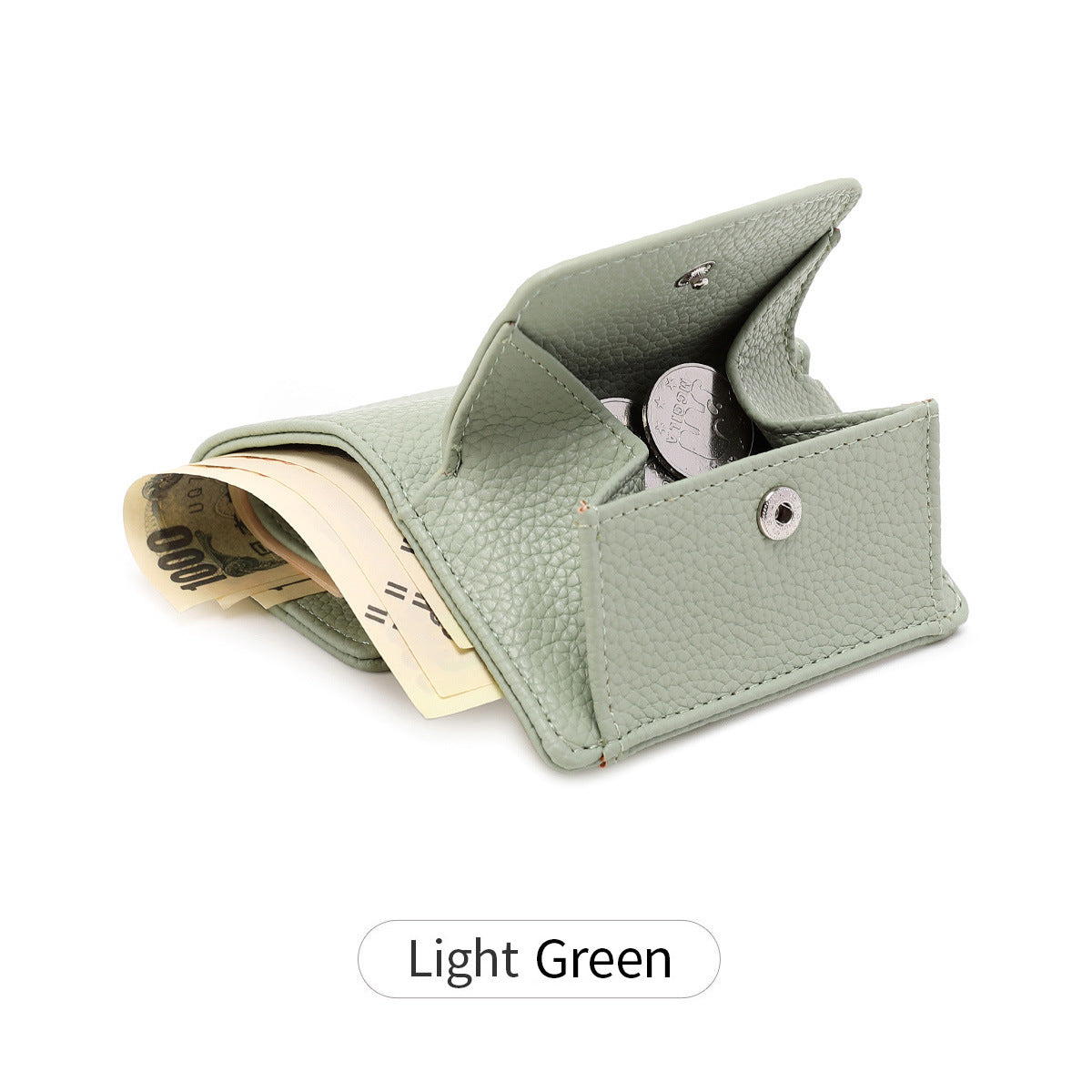Women's Lychee Pattern Short Flip Buggy Fashion Ladies Wallet