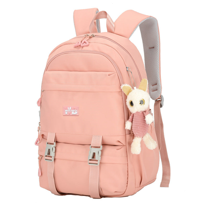 Women's Korean Style Simple Large Capacity Nylon Backpacks
