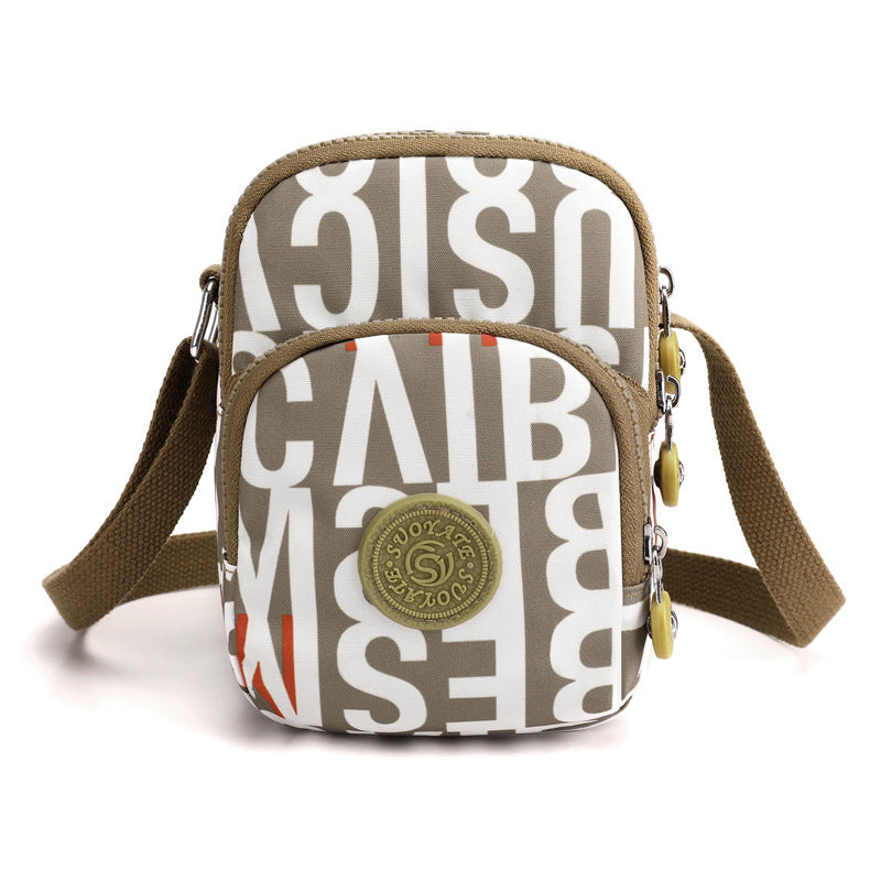 Women's Nylon Oxford Cloth Mini Fashion Vertical Shoulder Bags