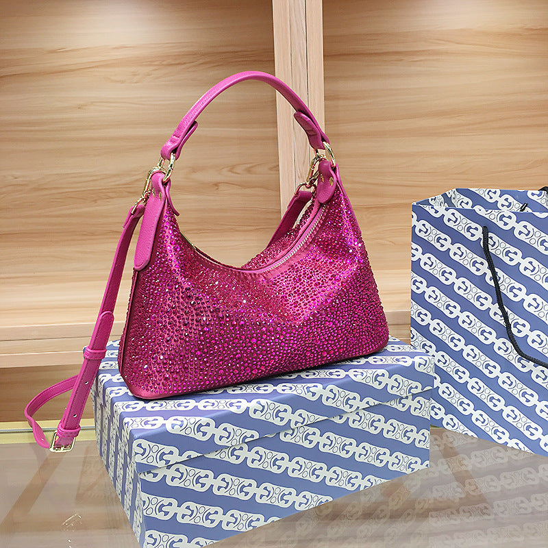 Women's High Sense Delicate Rhinestone Dinner Large Handbags