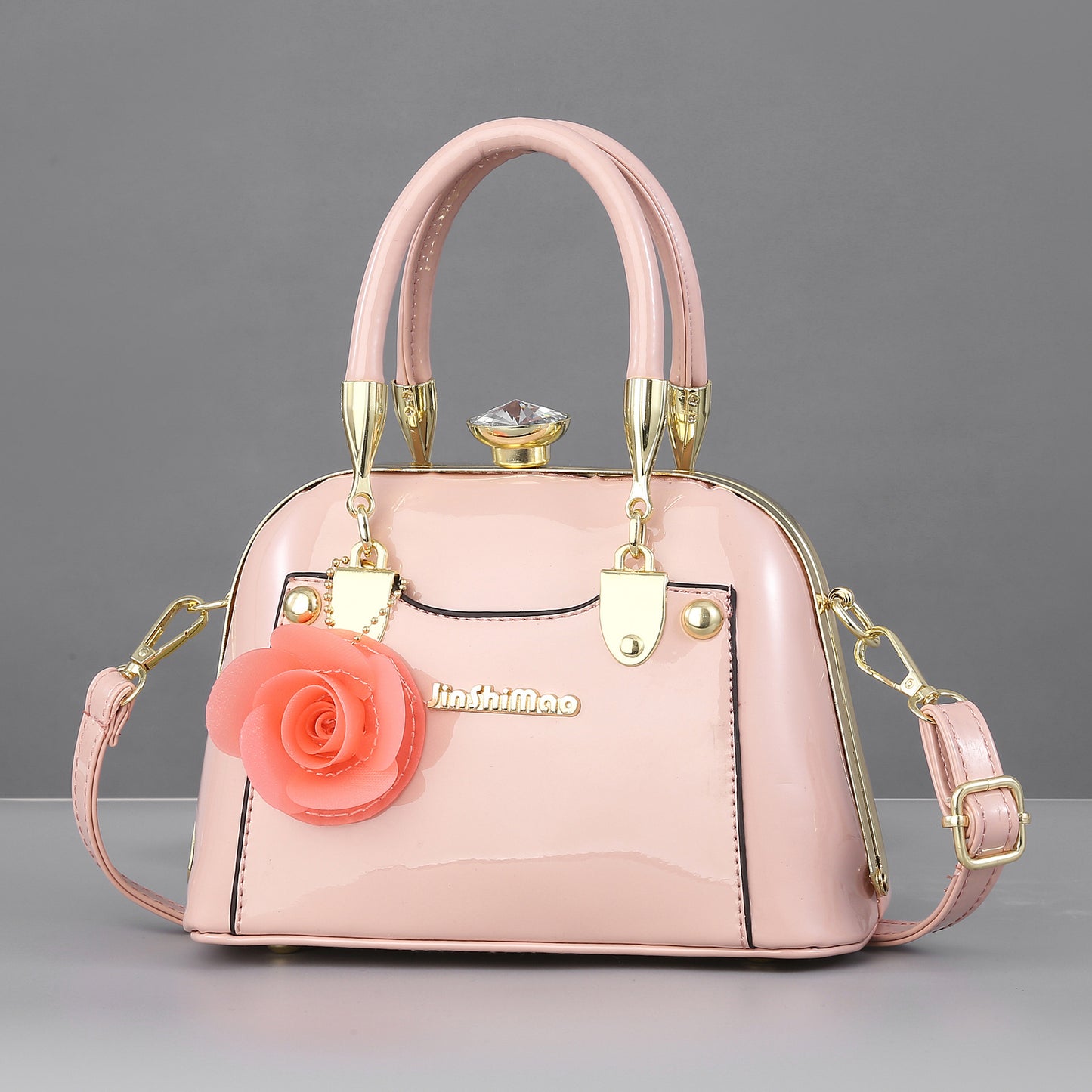 Textured Bright Leather Fashion Shell Dinner Handbags