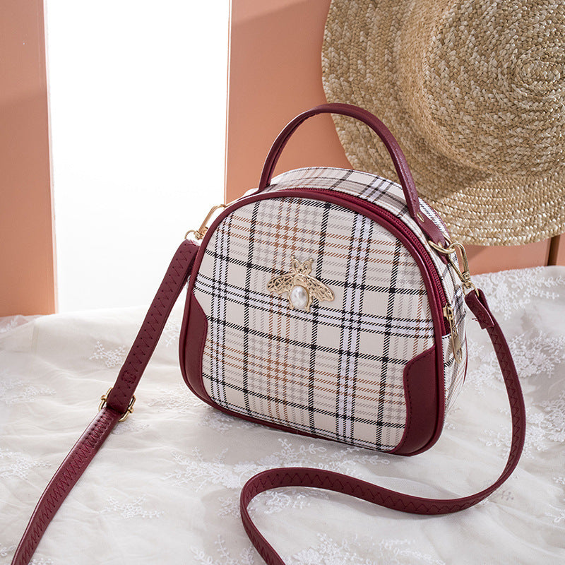Slouchy Classy Women's Plaid Korean Fashion Women's Messenger Bag