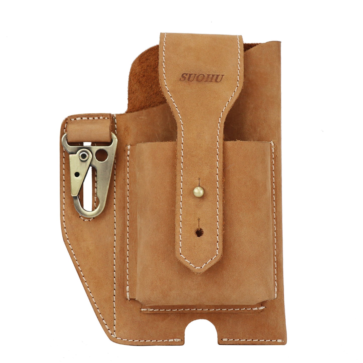 Men's Horse Leather Large Capacity Construction Site Men's Waist Packs