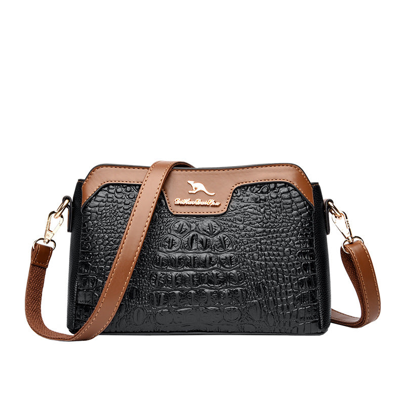 Women's Fashionable Vintage Advanced Texture Crocodile Embossed Crossbody Bags