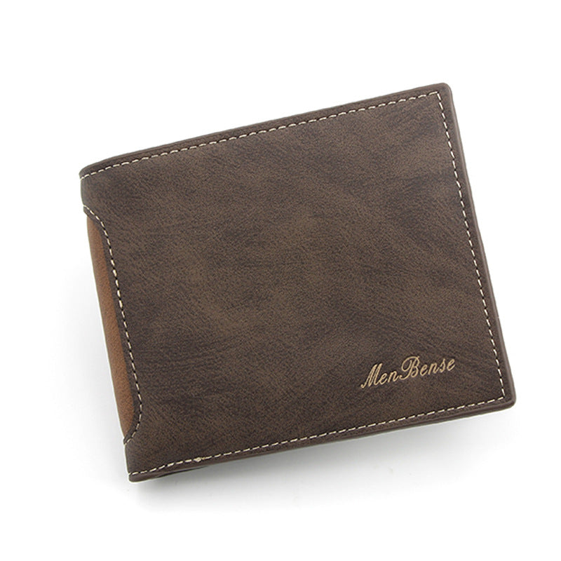 Men's Personalized Short Fashion Patchwork Multiple Slots Men's Wallet
