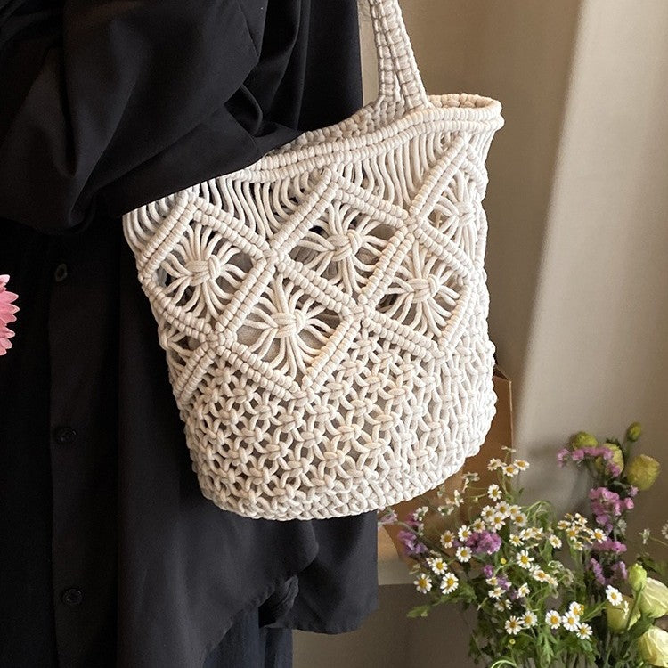 Artistic Retro Underarm Woven Crocheted Straw Bags