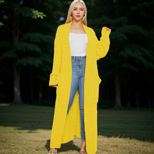 Women's Twist Pocket Fashion Sexy Casual Long Sweaters