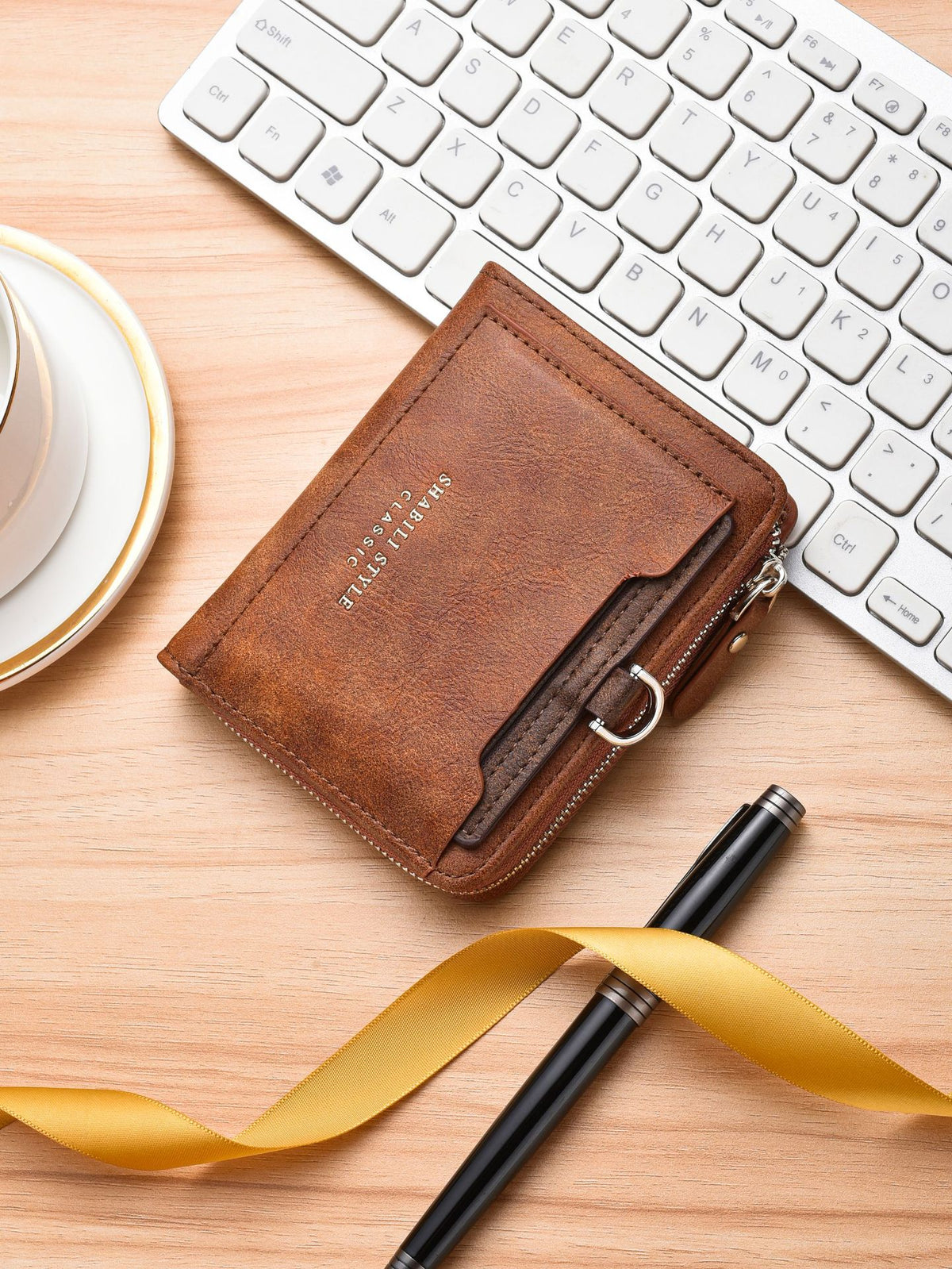 Men's Short Multiple Slots Car Drawing Male Card Holder