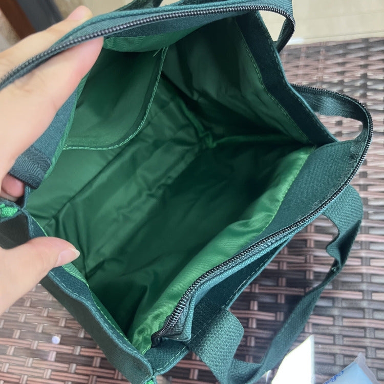 Women's Korean Style Widen Thicken Canvas Lunch Box Women's Handbag