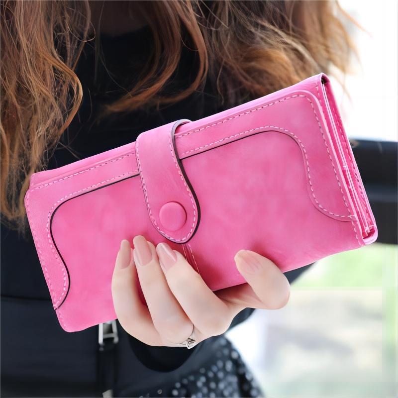 Women's Frosted Vintage Clutch Soft Leather Multifunctional Ladies Wallet