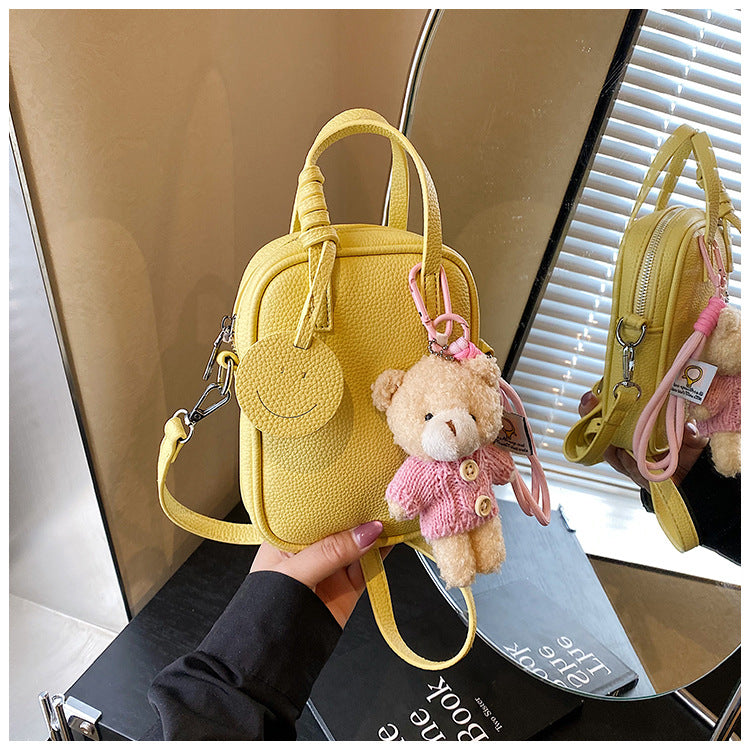 Women's Fashion Lychee Pattern Portable Fashionable Retro Commuter Women's Shoulder Bag