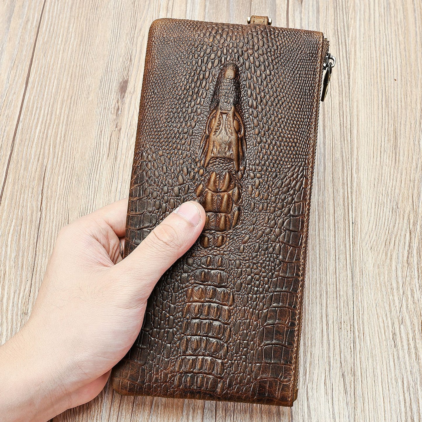 Men's Pattern For Embossed First Layer Cowhide Men's Wallets