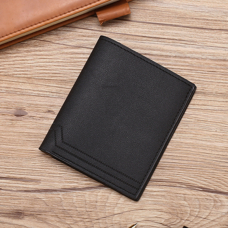 Men's Horizontal Solid Color Business Short License Men's Wallet