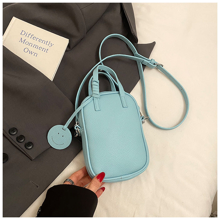Women's Fashion Lychee Pattern Portable Fashionable Retro Commuter Women's Shoulder Bag