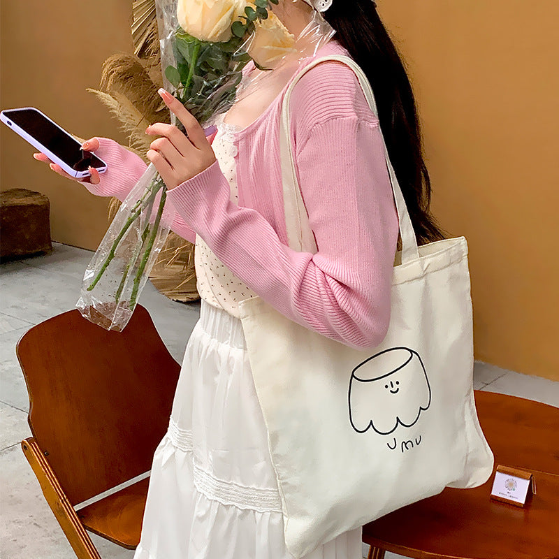 Female Individual Canvas Commuter Literary Underarm Women's Shoulder Bag