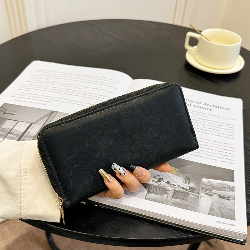 Long Zipper Multiple Slots Large Capacity Ladies Wallet