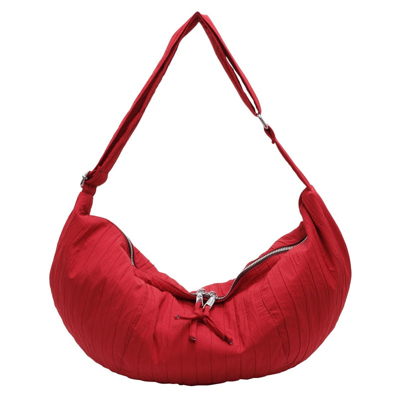 Women's Idle Style Large Capacity Red Canvas Women's Messenger Bag