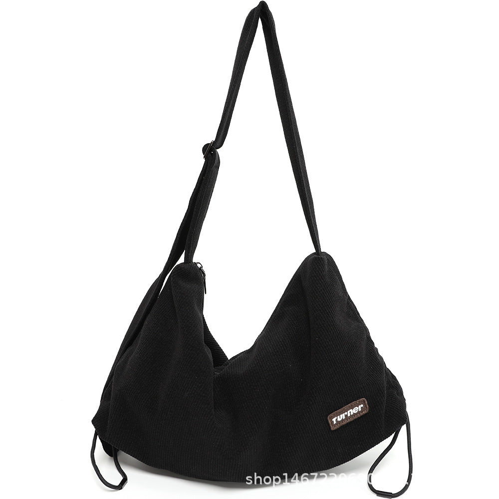 Women's Corduroy Fashion Popular Canvas High Sense Crossbody Bags