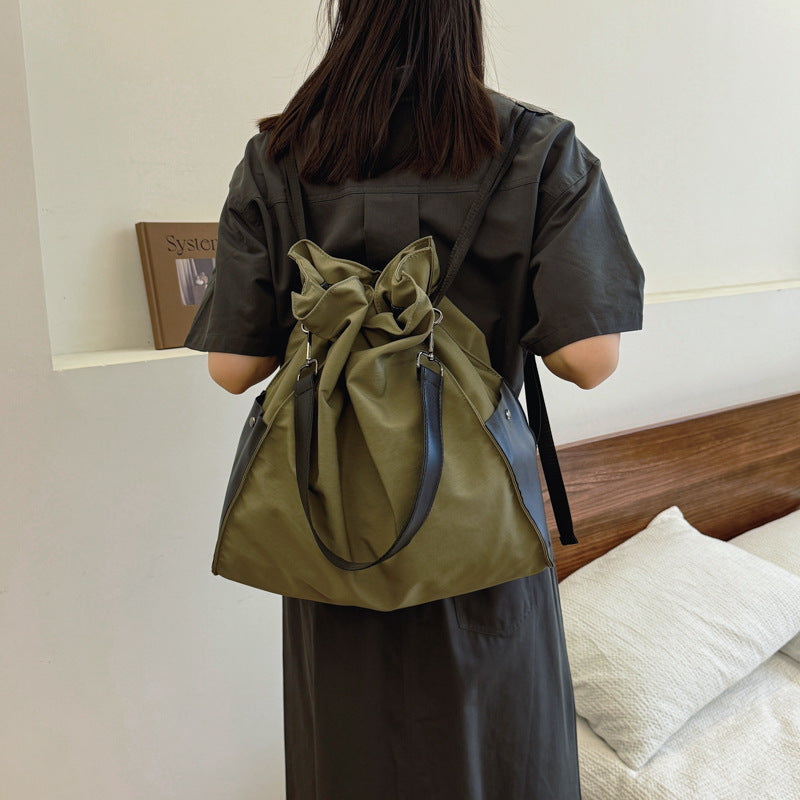 Women's Korean Large Capacity Underarm Canvas Bucket Bags
