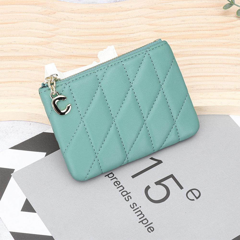 Women's Fashion Thin Section Zipper Leather Embroidered Ladies Wallet