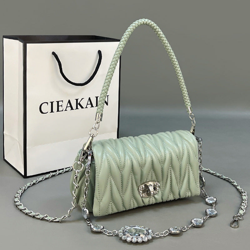 Summer Graceful Fashionable Rhinestone Chain Fairy Shoulder Bags