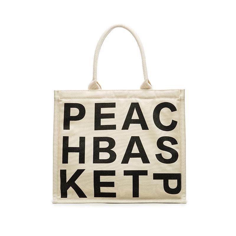 Beautiful Textured Niche Large Capacity Canvas Shoulder Bags