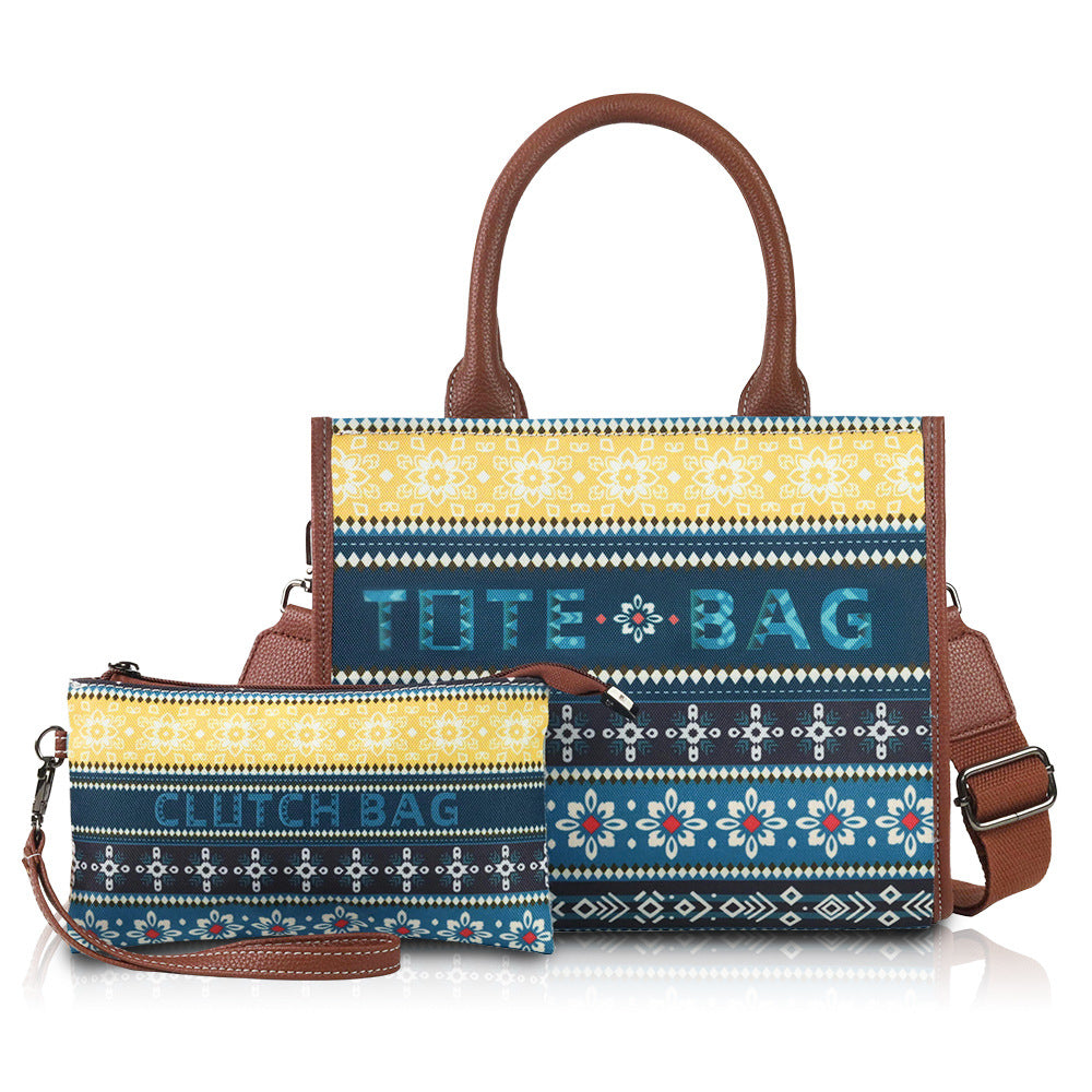 Ethnic Artistic Style Printed Mother Large Tote Bags
