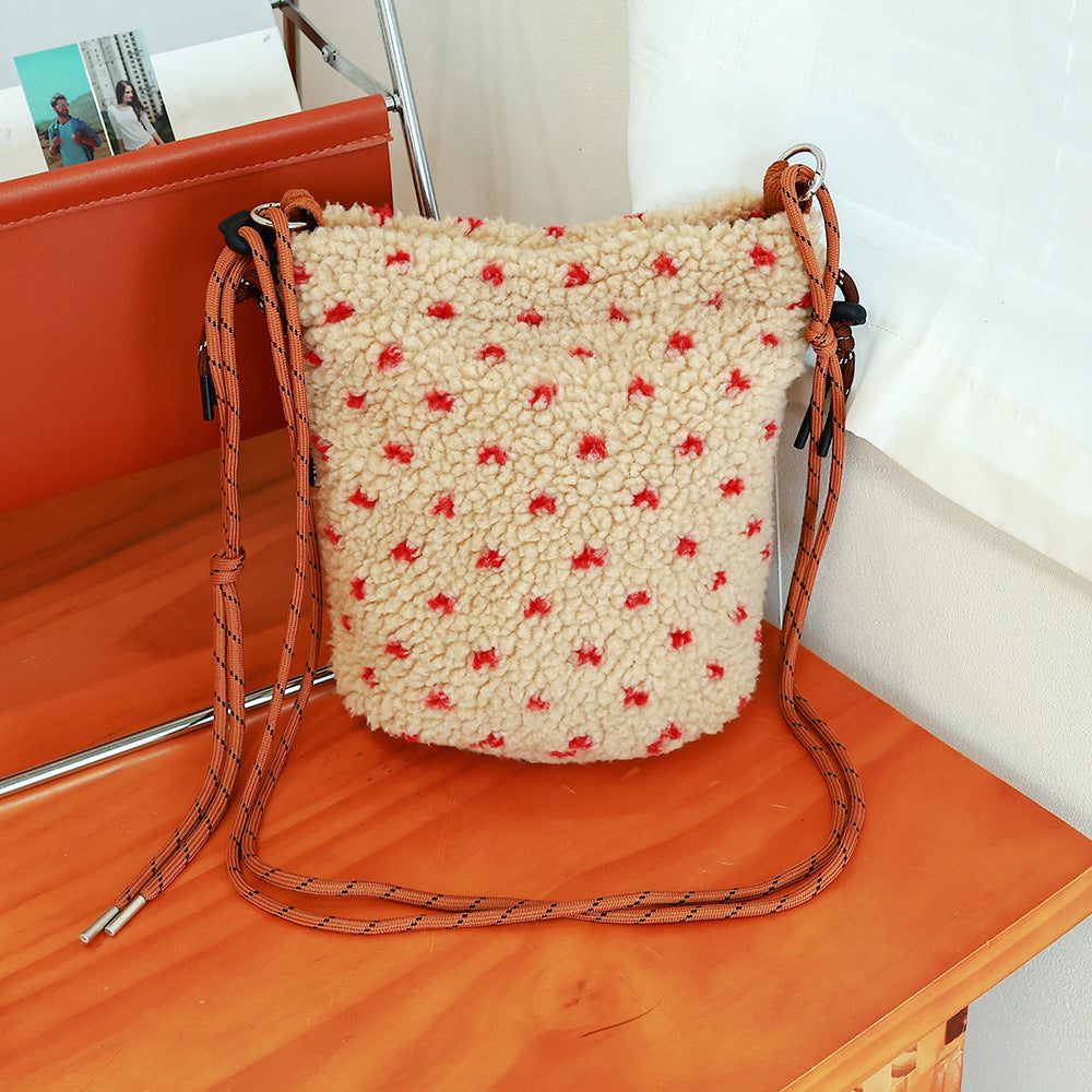 Women's Winter Plush Pouch Lamb Wool Western Style Women's Handbag