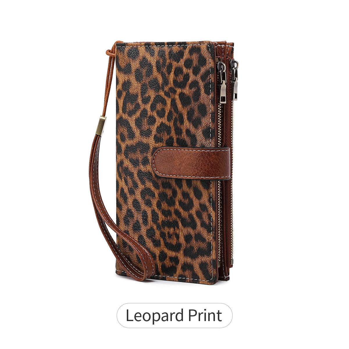 Long Retro Lady's Solid Color Portable Handbags