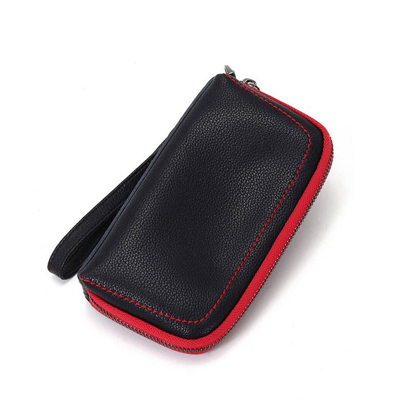 Women's & Men's & Genuine Leather Shield Swiping Cowhide Ladies Wallets