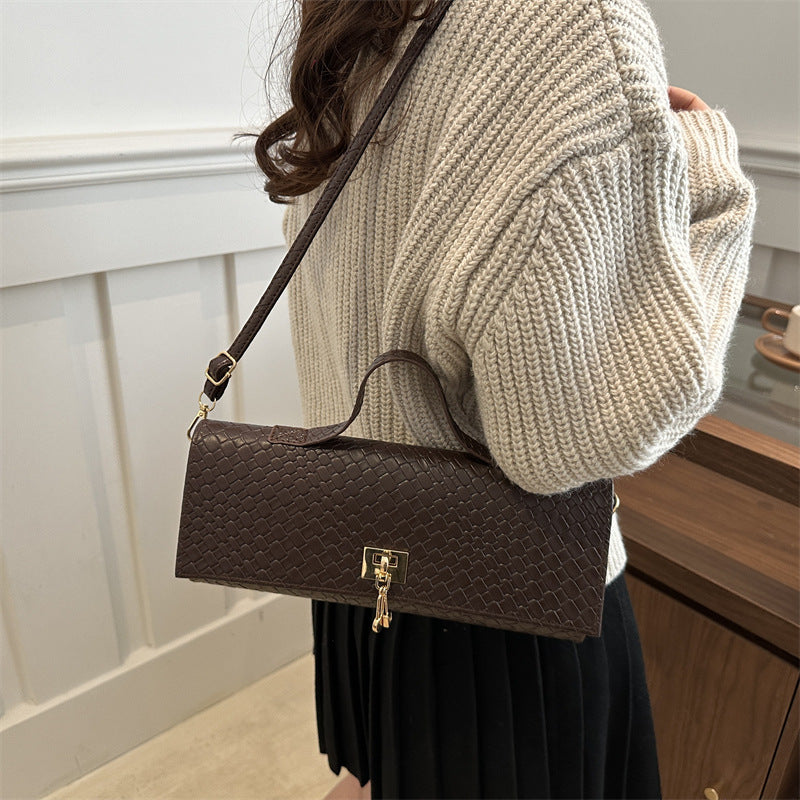 Women's Solid Color Large Capacity Western Style Lock