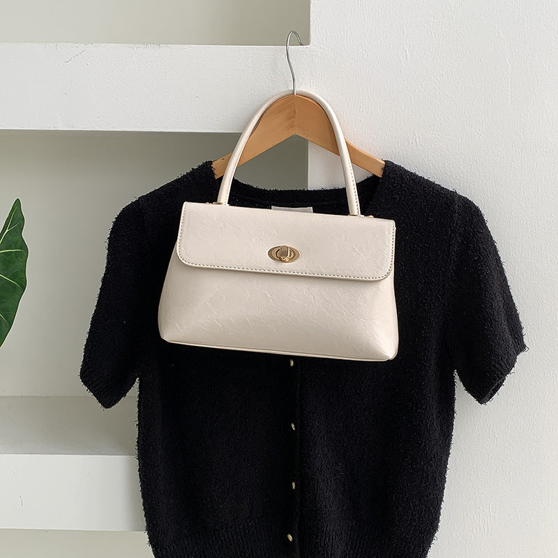 Fashion Minority Design Oil Wax Leather Western Style Flip Shoulder Bags