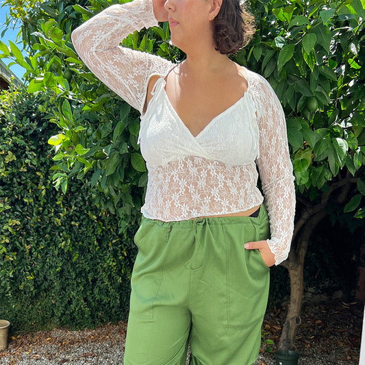 Women's Sexy Slim Lace Shirt Long Sleeve Blouses