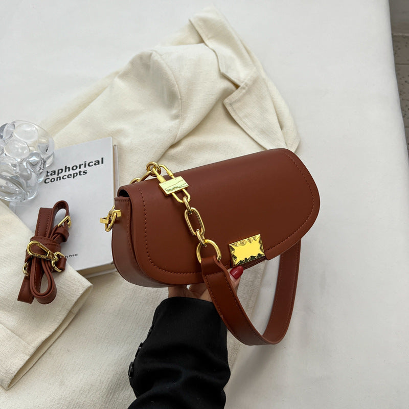 Women's Fashion Pouches Korean Chain Saddle Western Shoulder Bags