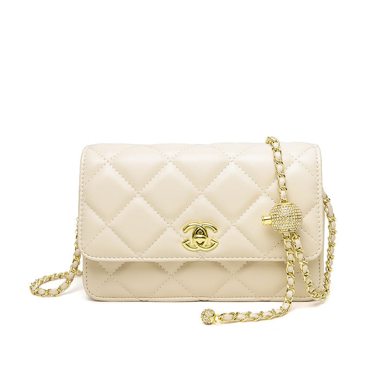 Trend Classic Style Rhombus Chain Golden Crossbody Bags