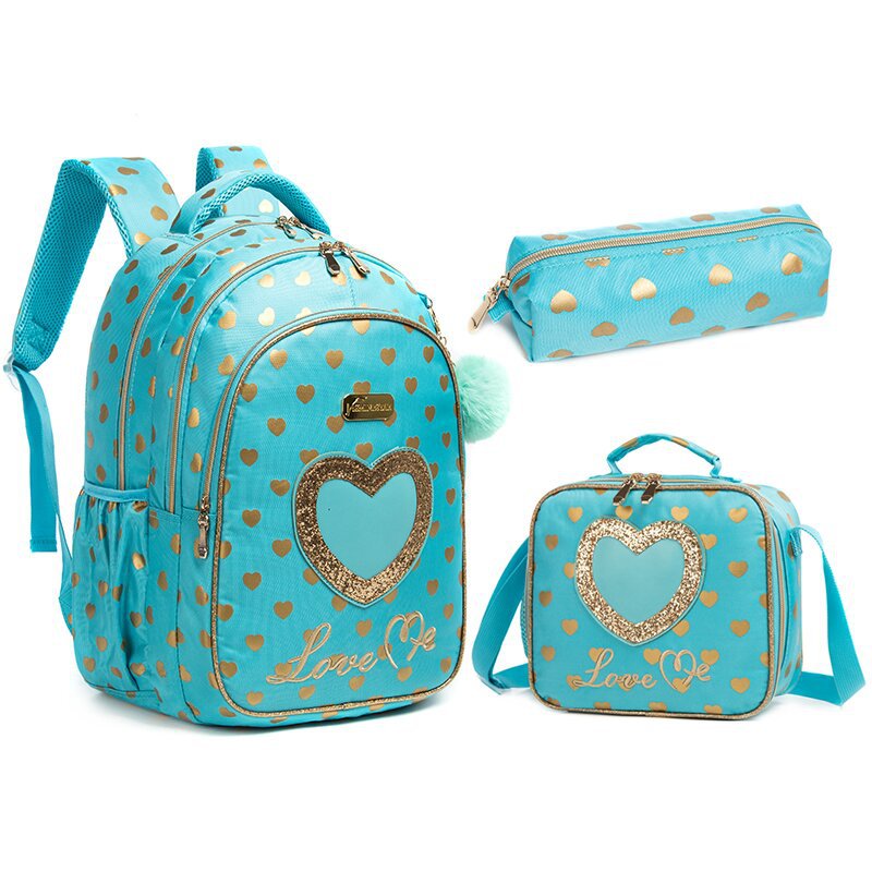 Sequined Cute Cartoon Primary Inch Three-piece Elementary School Students' Schoolbags